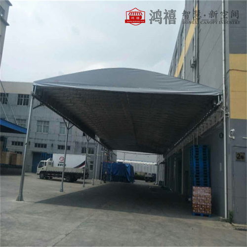 金东移动蓬房 伸缩式临时堆货防雨推拉帐篷与纺织品上光皂的结合应用